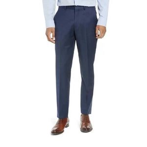 Nordstrom Men’s Blue Tech-Smart Trim Fit Trouser Dress Pants